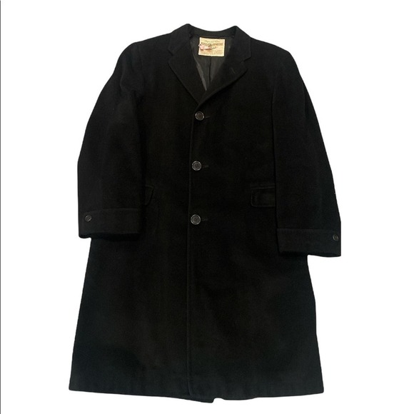 Dominic D. Bruzzi Grodins  Men's 100% Cashmere Coat Black 38 - Picture 1 of 9